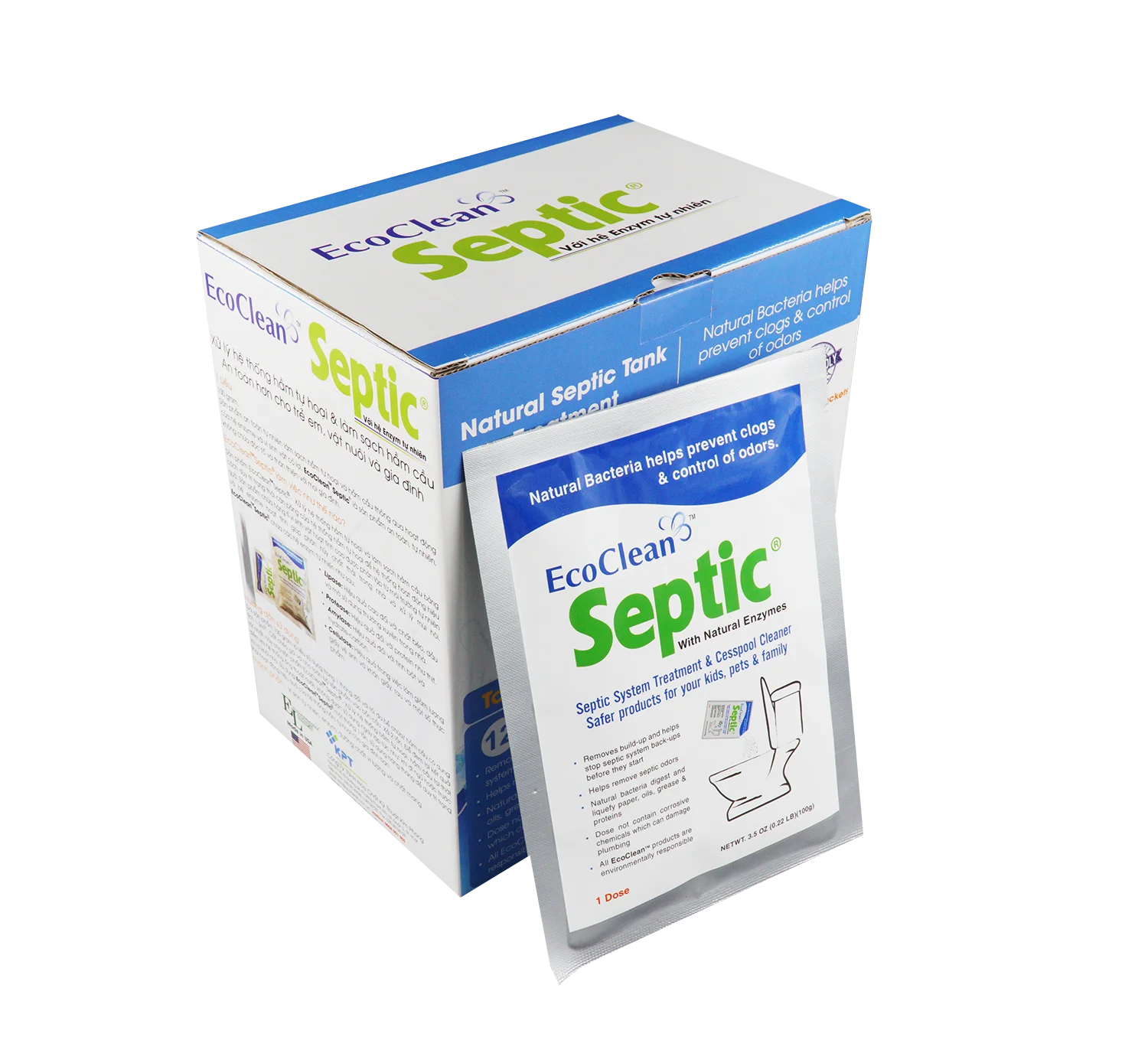 EcoClean Septic - 1 Year supply - Septic Tank Treatment With Natural Enzymes in Low Price