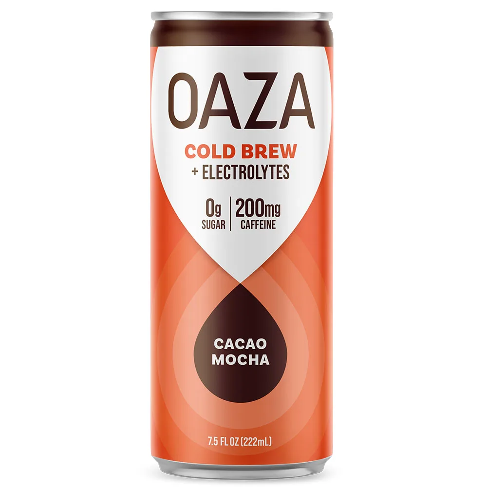 OAZA High Performance Cold Brew Hydrate Your Coffee Ready to Drink Cacao Mocha 8 Fl Oz Pack of 12