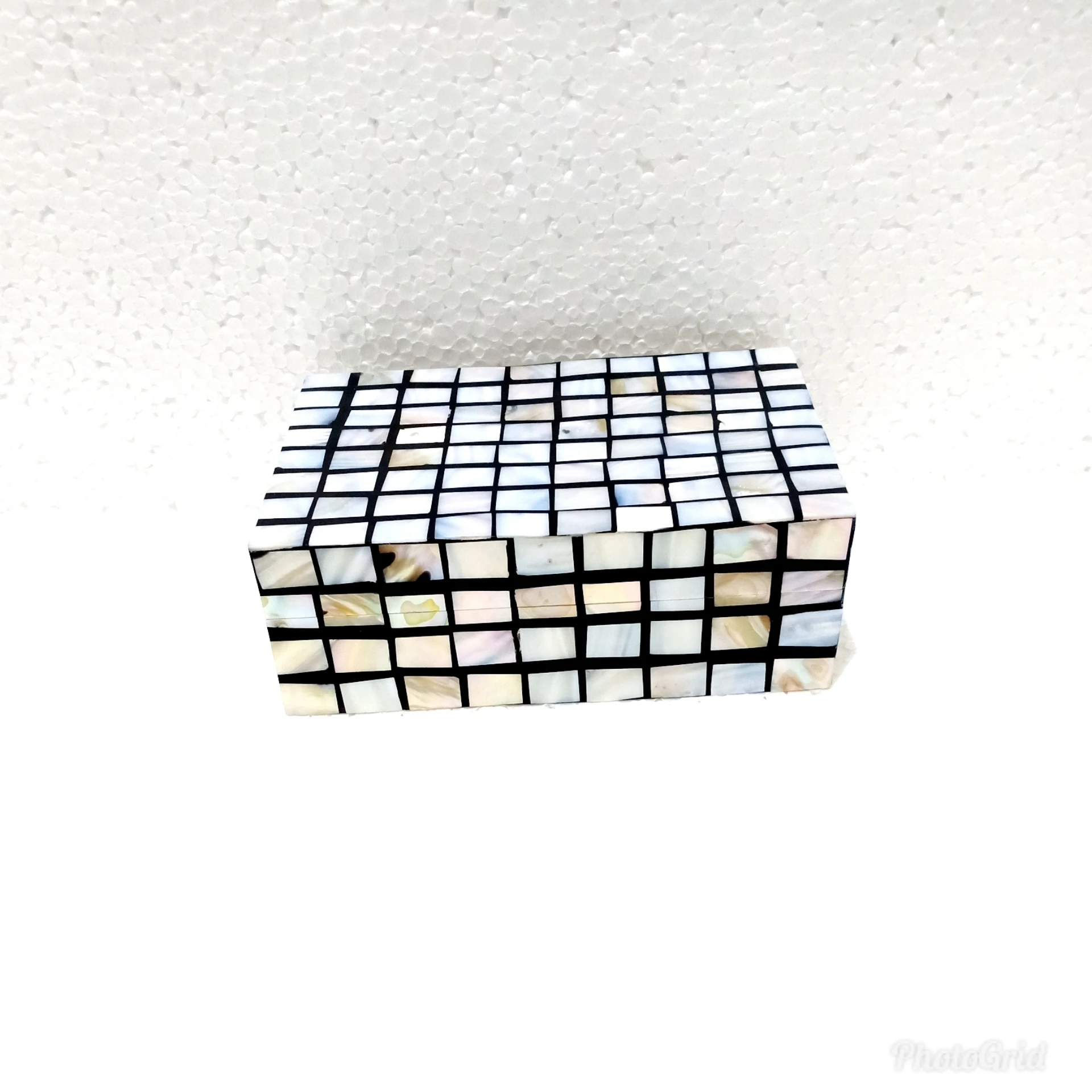 MOTHER OF PEARL BOX SEASHELL DECORATIVE MOP BOX