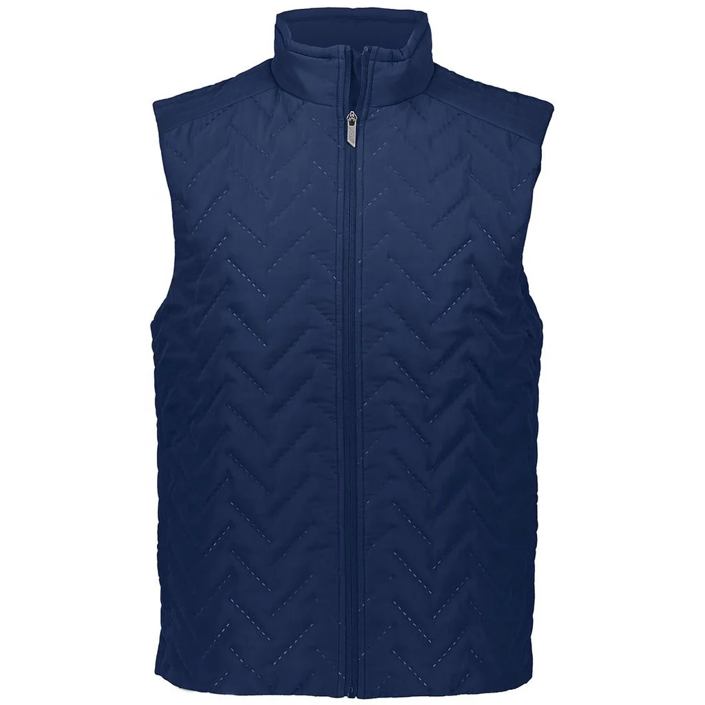 Down Logo Polyester Designer OEM High Quality Winter Warm Polyester Vest Sleeveless Custom Casual Wear with Full Zip Waistcoat
