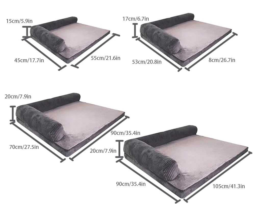
Factory supply Orthopedic high quality luxury pet bed sofa for dogs cats kittens 