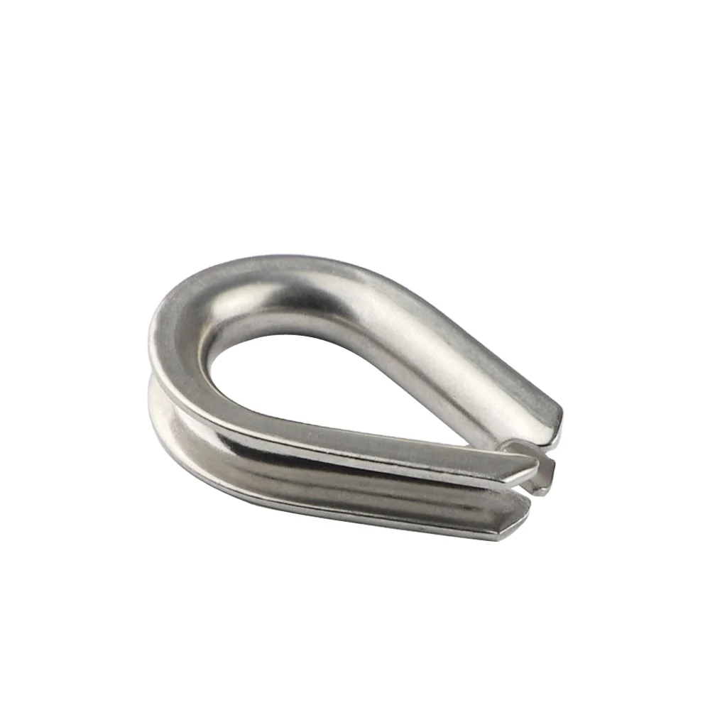 metal hardware thimble for wire rope cable stainless steel 316 rigging marine round thimble