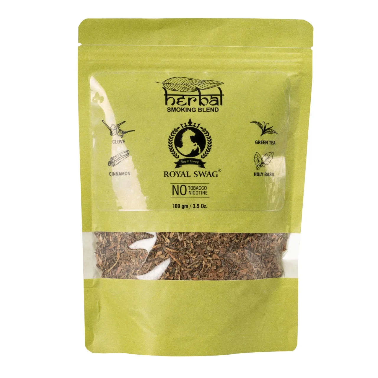 Royal Swag Tobacco & Nicotine Free herbal Smoking Mixture With 100% Natural Herbal Smoking mix Blend 100Gm