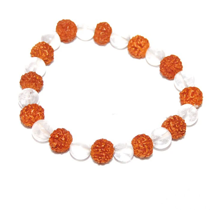 Get Online Crystal-Rudraksha Bracelets : Crystal-Rudraksha Bracelets For Sale