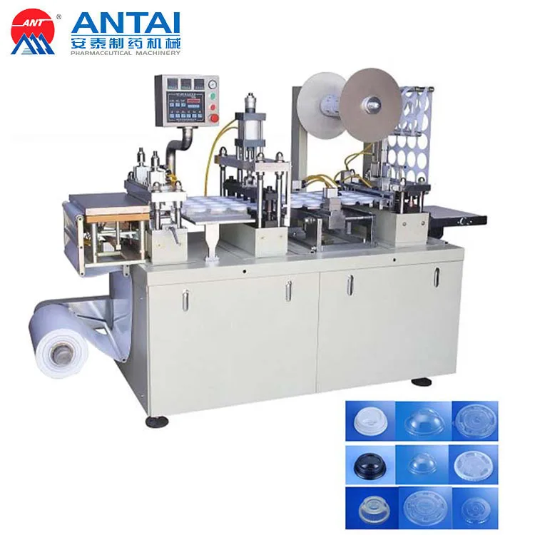 
DPB-420 Antai Pvc Ps Pet Automatic Desktop Blister Tray Cup Lid Plastic Thermoforming Tube End Forming Machine 