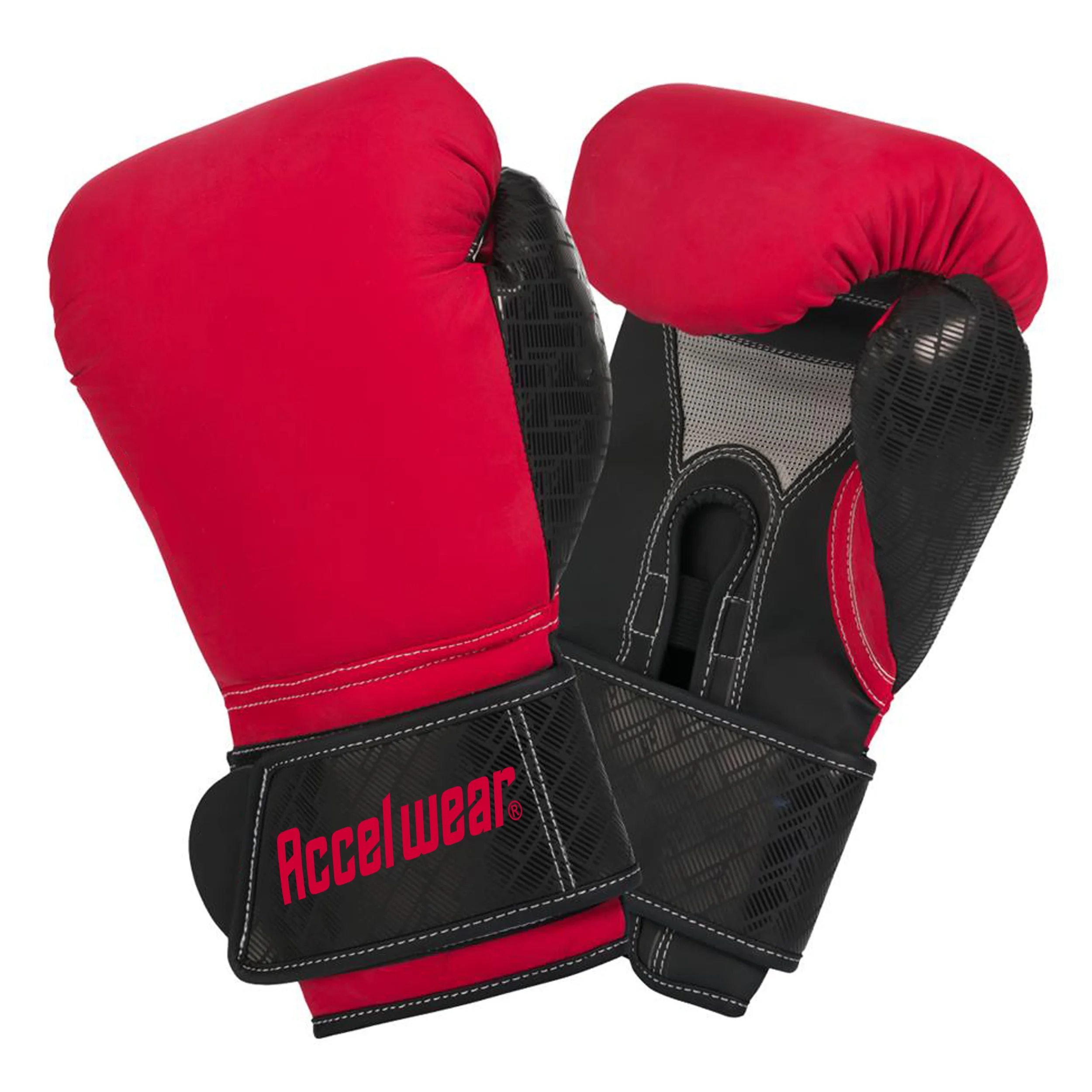 Fashion PU Leather Boxing Gloves for Training Martial Arts New Black Red OEM Logo Faux Leather Pro Boxing Gloves