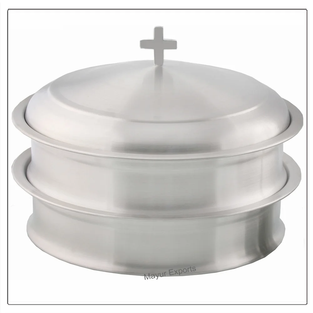 Stainless Steel Communion Tray Set One Communion Tray and One Cover