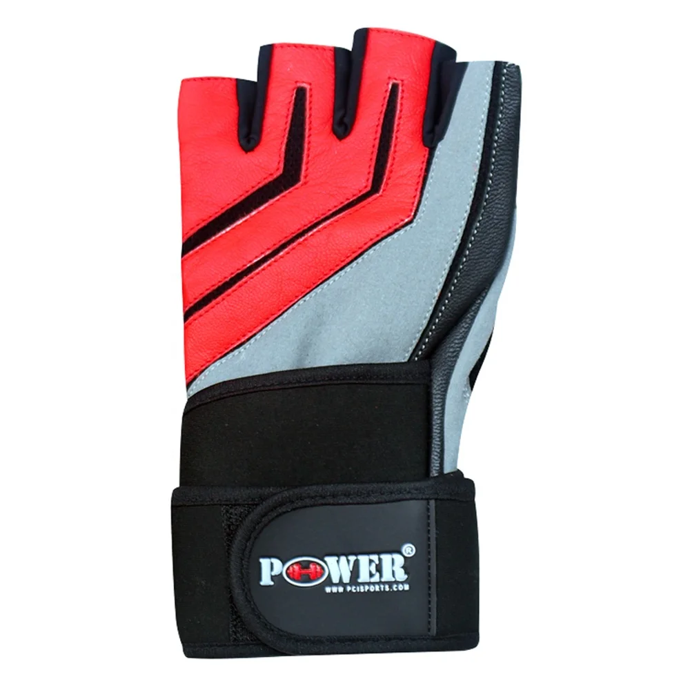 
Latest Range Genuine Leather Silicon Palm Protection Exercise Weightlifting Training Gym Gloves 