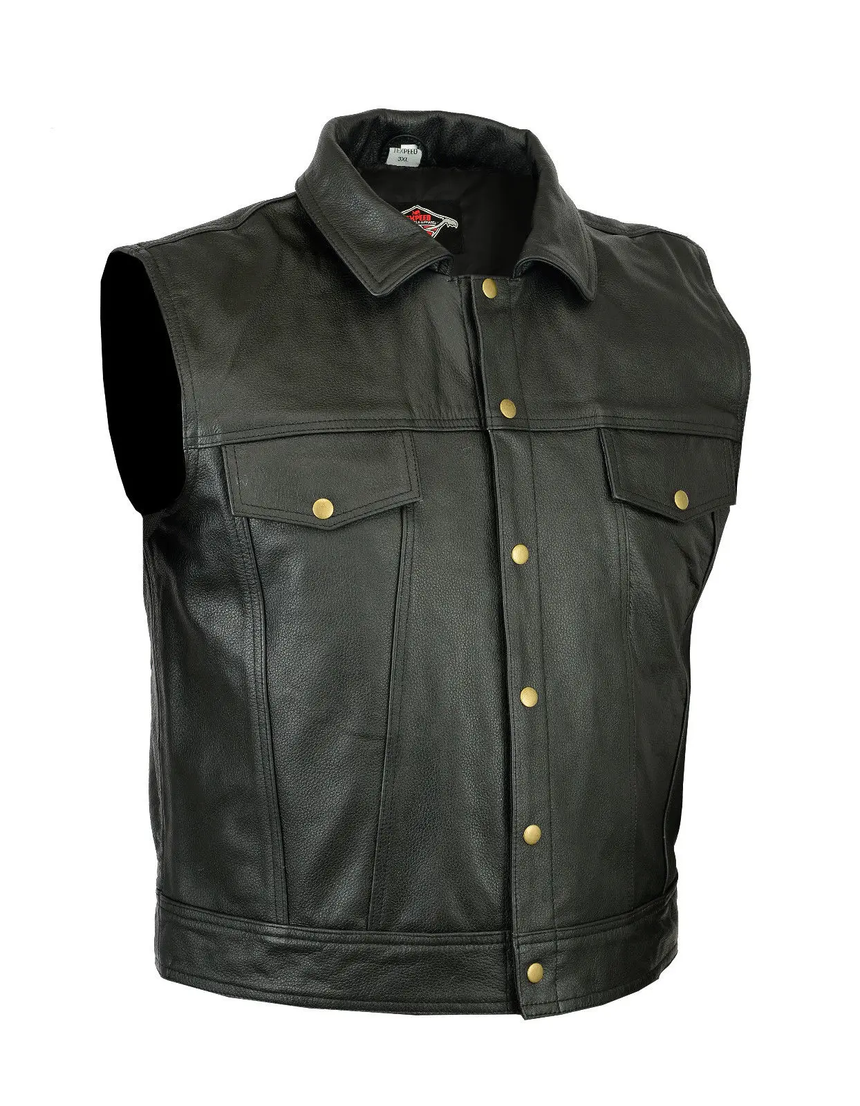 
Wholesale men motorbike leather vest / biker leather vests 