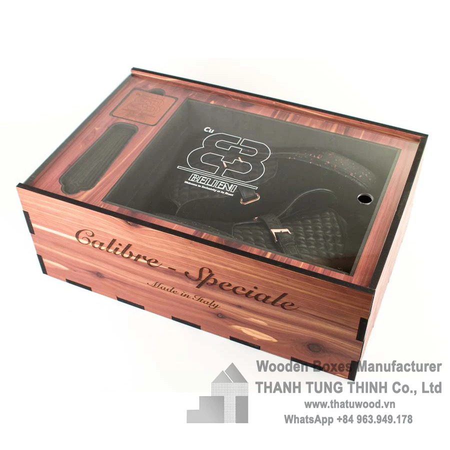 Экологичная деревянная коробка для обуви на заказ оптовой продажи WhatsApp + 84 963949178