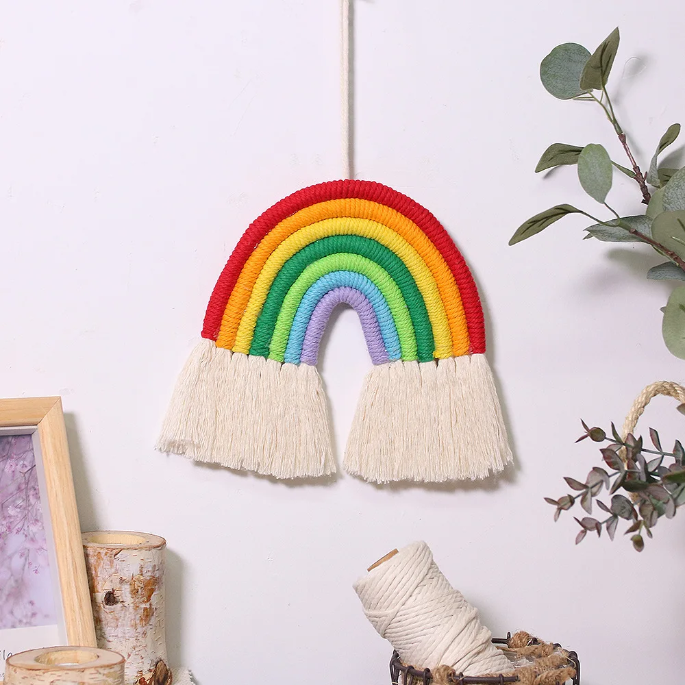 New Custom Macrame Rainbow Wall Hanging Ornament Wall Decor Room Decor Home Decoration