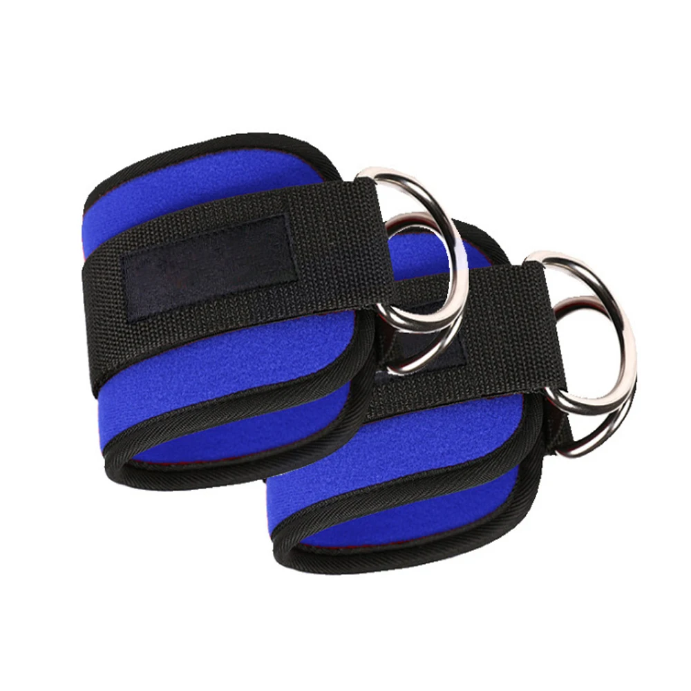 High Quality Heavy Duty Neoprene Padded Ankle Straps Weightlifting Adjustable Ankle Straps For Cable Machine