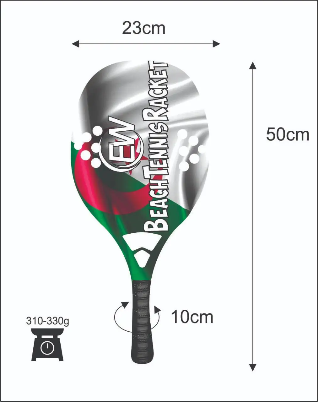 
Beach Tennis Rackets Custom Carbon glass Beach Paddle/Padel Racket with your logos and color combinationsBeach Tennis Rackets Cu 