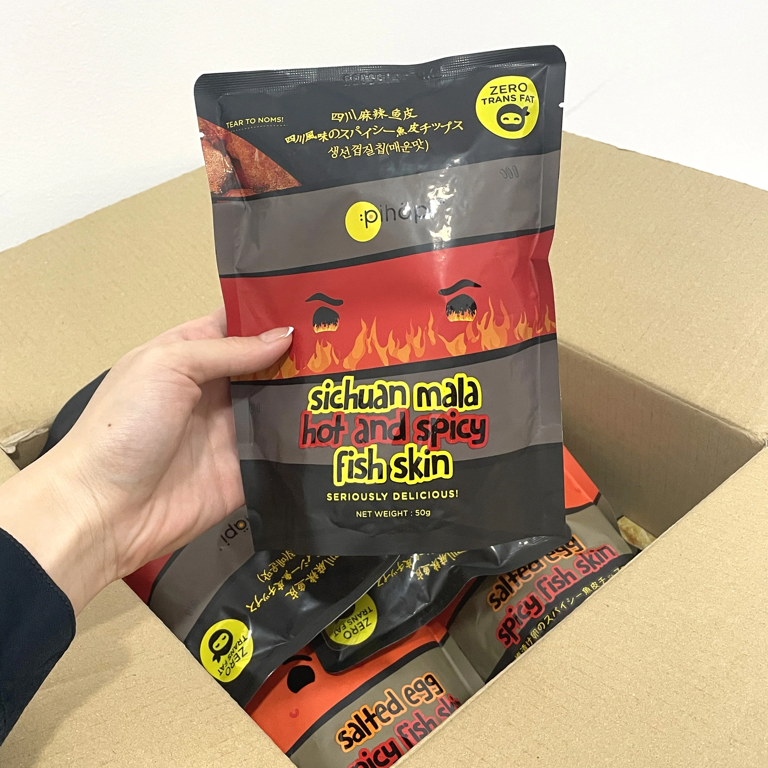 Азиатская уникальная закуска из морепродуктов Sichuan Mala, горячая и Пряная закуска из рыбной кожи, Малайзия, горячая Распродажа, закуска, Лучшая цена, Премиум качество