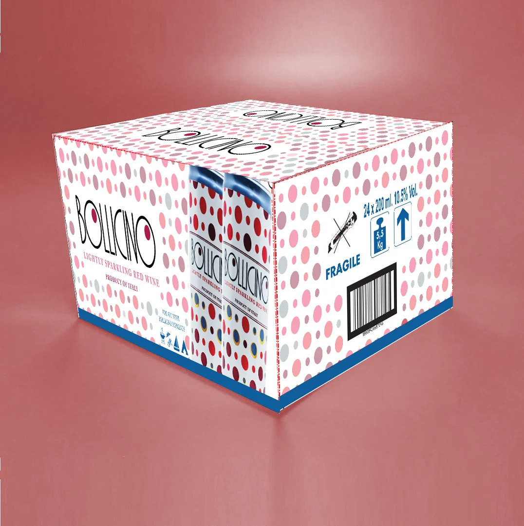 Super red sparkling canned wine italian made 20 cl for sales ready to export