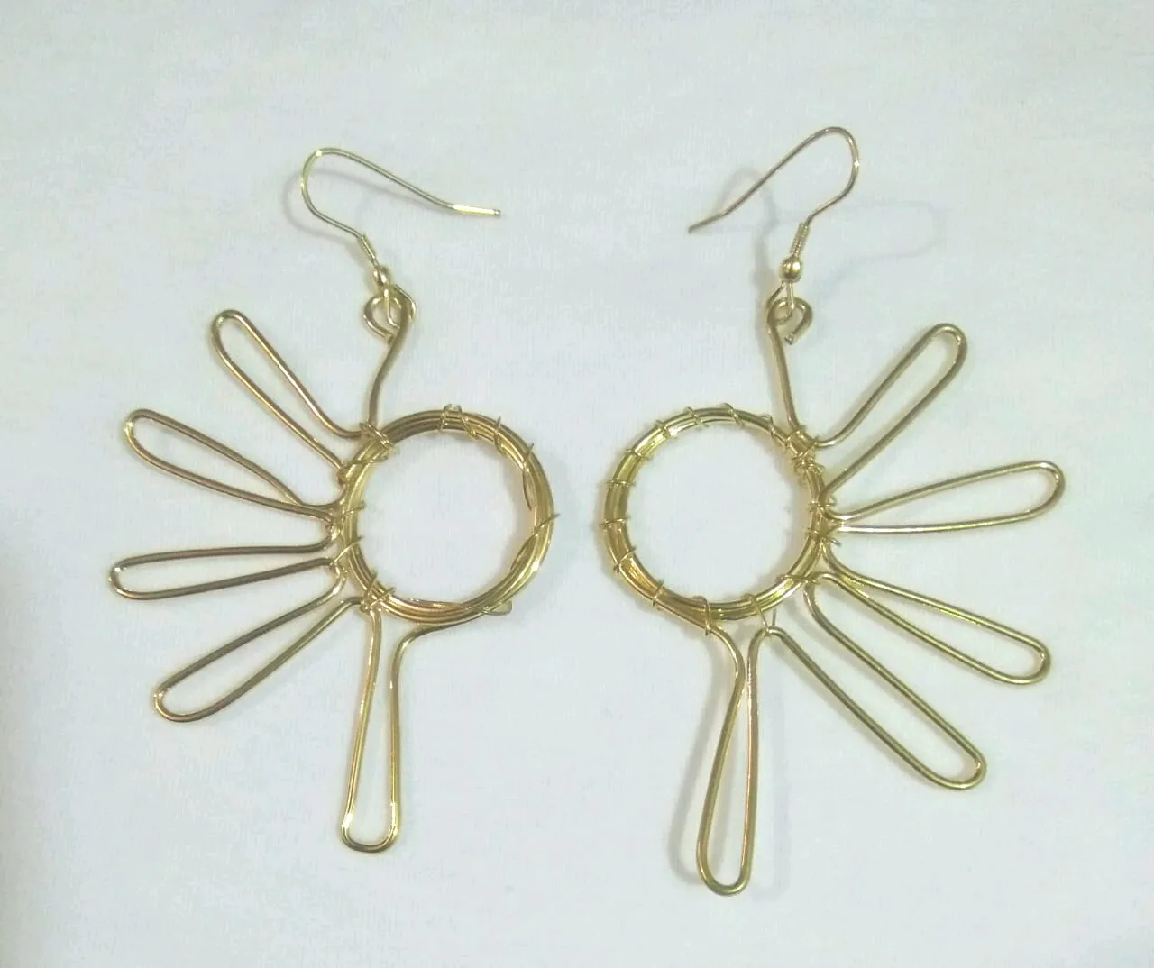 Raw brass fringe earrings metal tassel earrings solid brass gold fringe tassel statement earrings