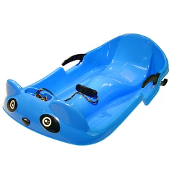 Kids Adults Ski Fun Board Grass Sledge Sliding Board Snow Sledge Winter Outdoor Plastic Snow Sled Pull Rope Solo product
