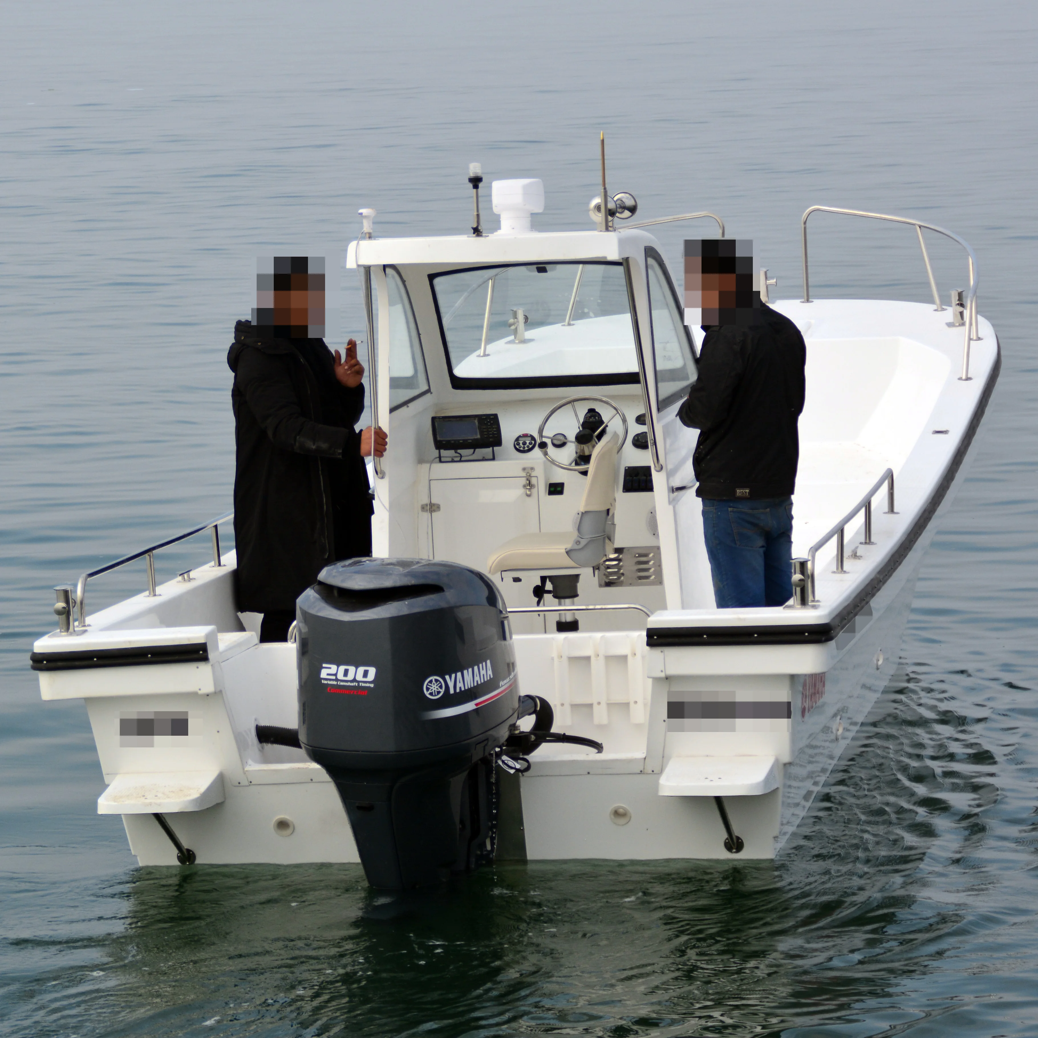 
CE new model XMM860 fiberglass boat for fishing woking sport single twin engines high speed 