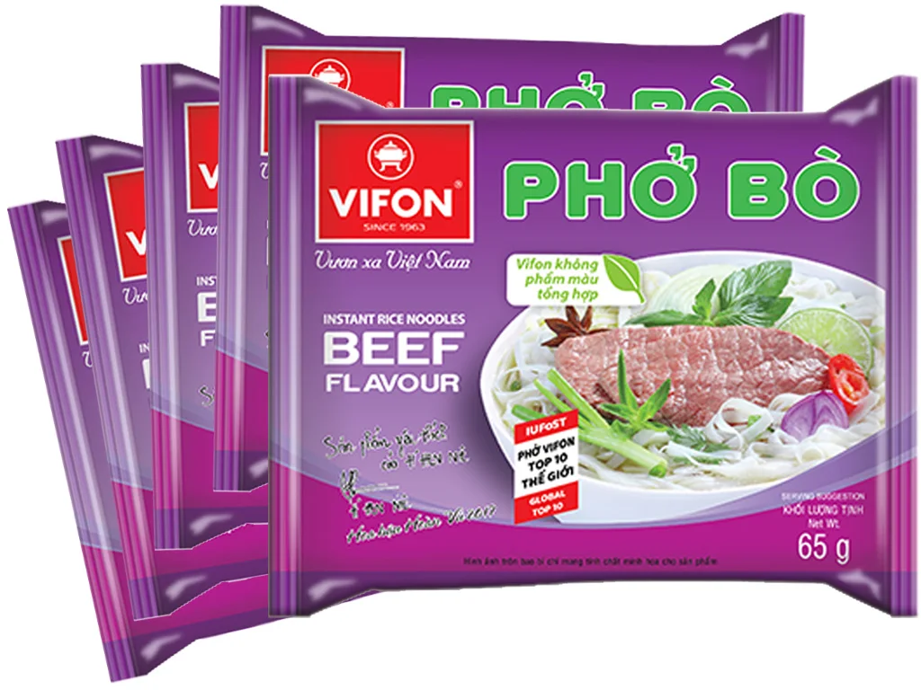 С принтом «Yummy» мгновенный рис быстрого приготовления со вкусом говядины Фо Бо 60grx30bags из Вьетнама