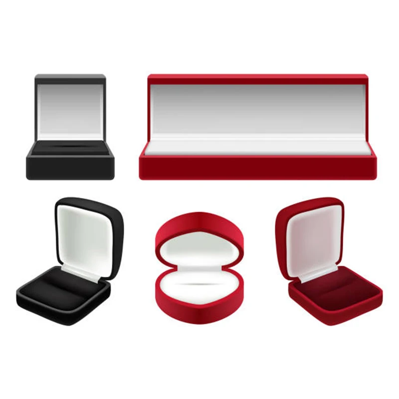 bulk flocking package custom logo storage velvet insert jewelry boxes