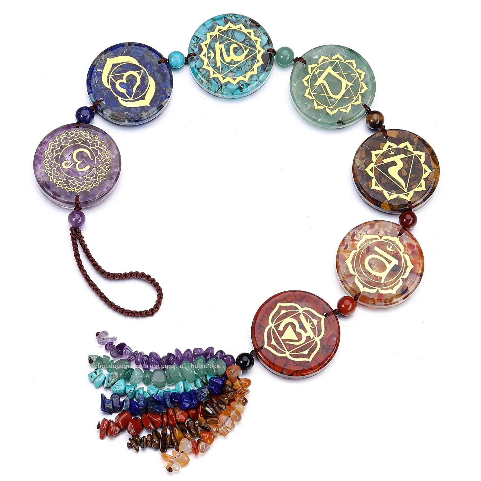 Разобранная настенная вешалка 7 чакр камень оргонит дерево жизни автомобильный кристалл исцеляющий драгоценный для оргона