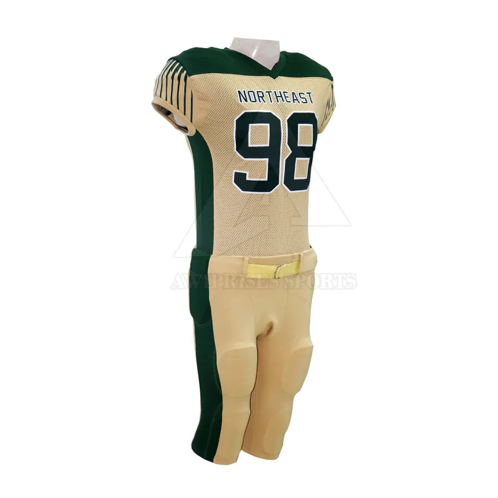Durable American Football Uniform 100% Polyester American Football Uniform Custom Team Player Name American Football Uniform