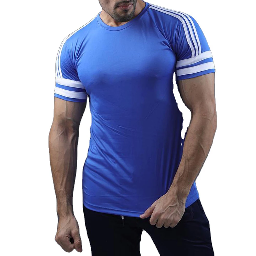 Wholesale Best Product Men Plain T Shirts Basic Tee Shirt V Shaped Neck/Muscle Fit 2021
