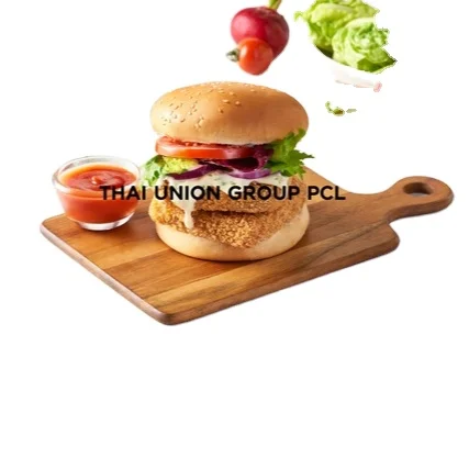 New Product Frozen Food Plant based fish burger for Retail and Food Services made in Thailand by Thai Union Group