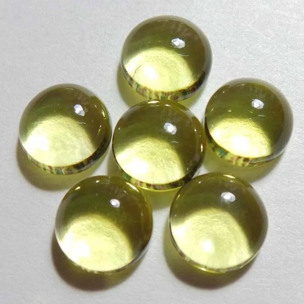 Натуральный лимонный кварц Круглый Кабошон 15x15 мм свободный драгоценный камень индийские украшения домашний декор модный