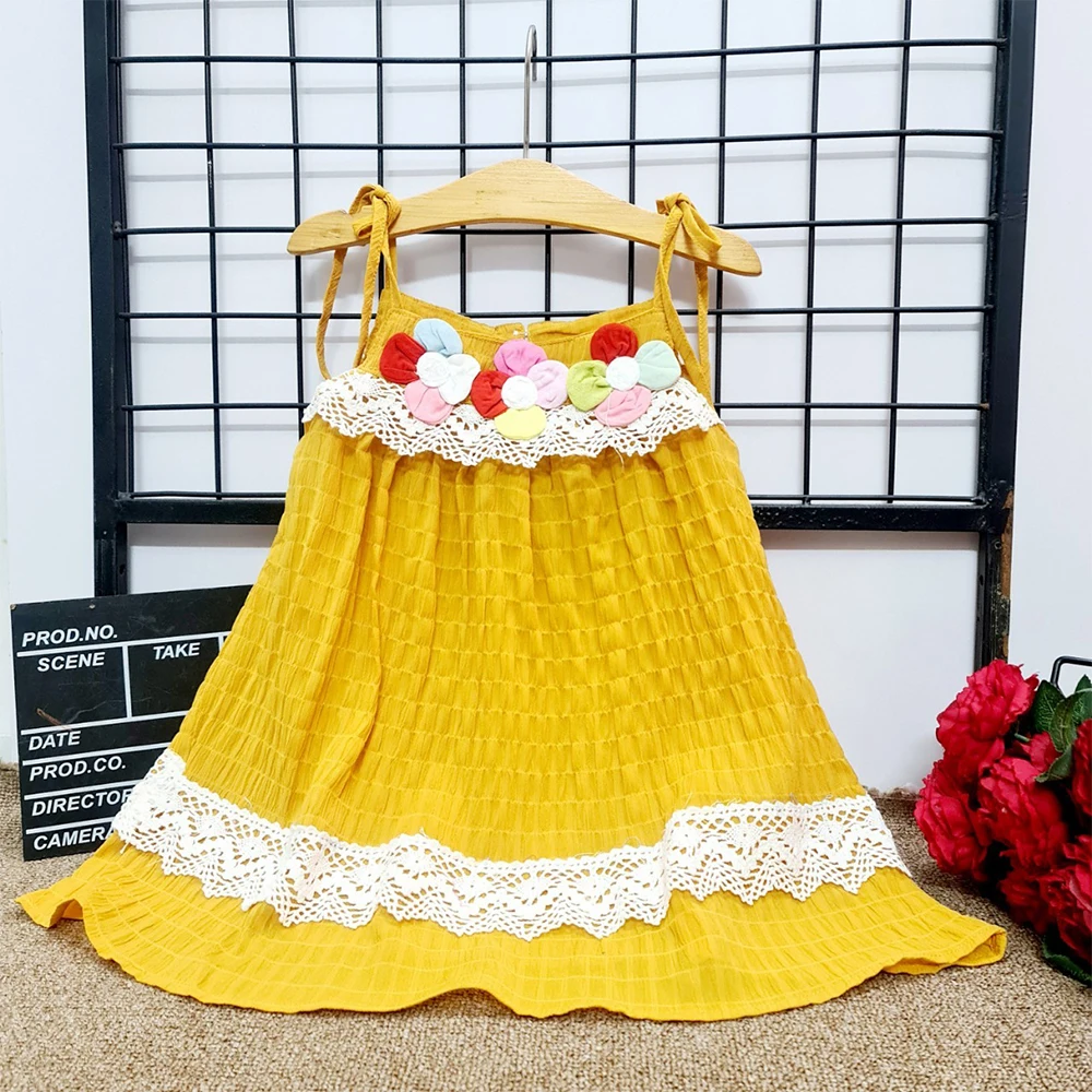 New frock designs cotton girls party dressed for kids clothes girl dress kids made in Vietnam