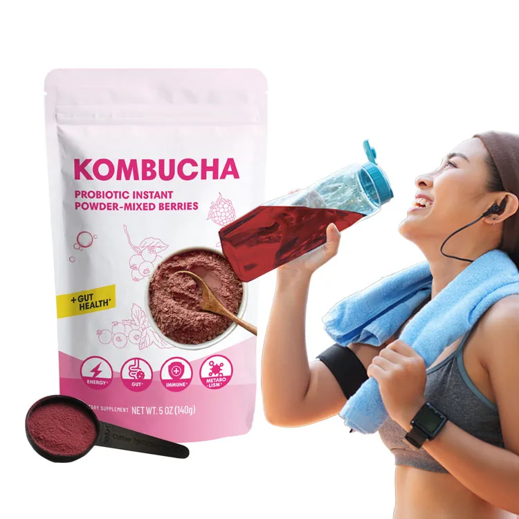 OEM OBM Custom bag pack Skinny body probiotic enzyme drink low moq powder best kombucha slimming tea