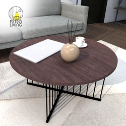 Living Room Furniture Modern Wooden Side Table Coffee Table with Metal Legs
