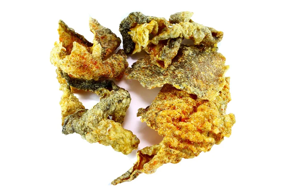 Жареная рыбья кожа закуска с соленым яйцом-мисс элаин + 84 375 431 541 (WhatsApp)