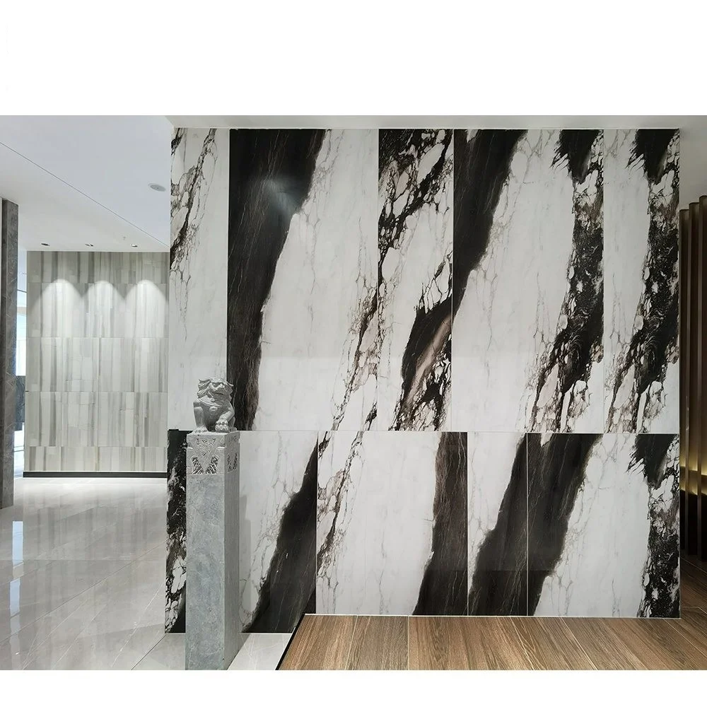 Large Format 1200x2400 Anti-Slip Unbreakable Water-Resistant Interior Construction Glazed Tiles Modern Marble Slab Floor Tile