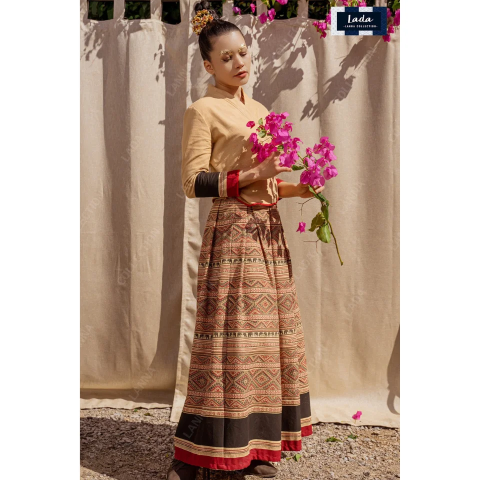 Лидер продаж тайские повседневные женские платья товары премиум-класса ручная работа Лада Лана коллекция 025 тайский голубой набор