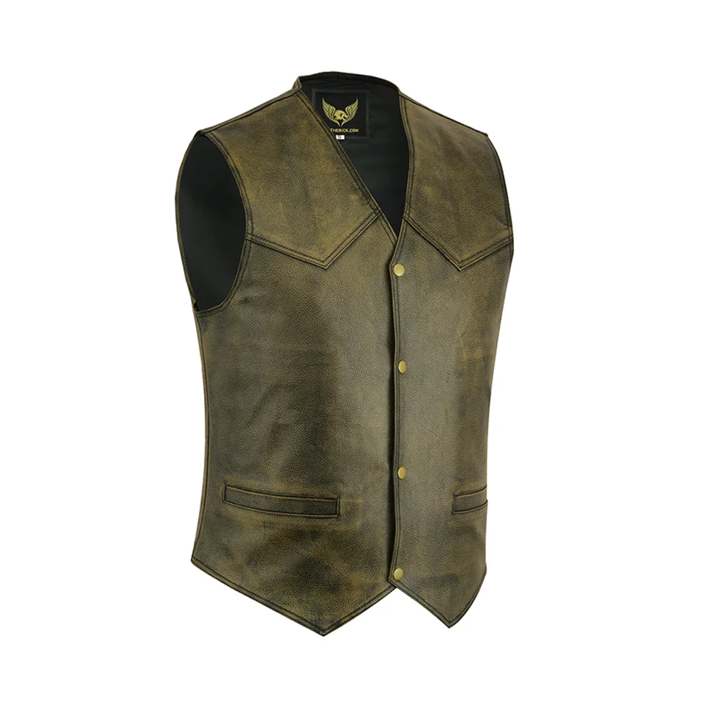 Latest Design Biker Leather Vest Motorcycle Textile Trucker Vest Pakistan Genuine Leather Outer Wear Breathable Leather Jackets