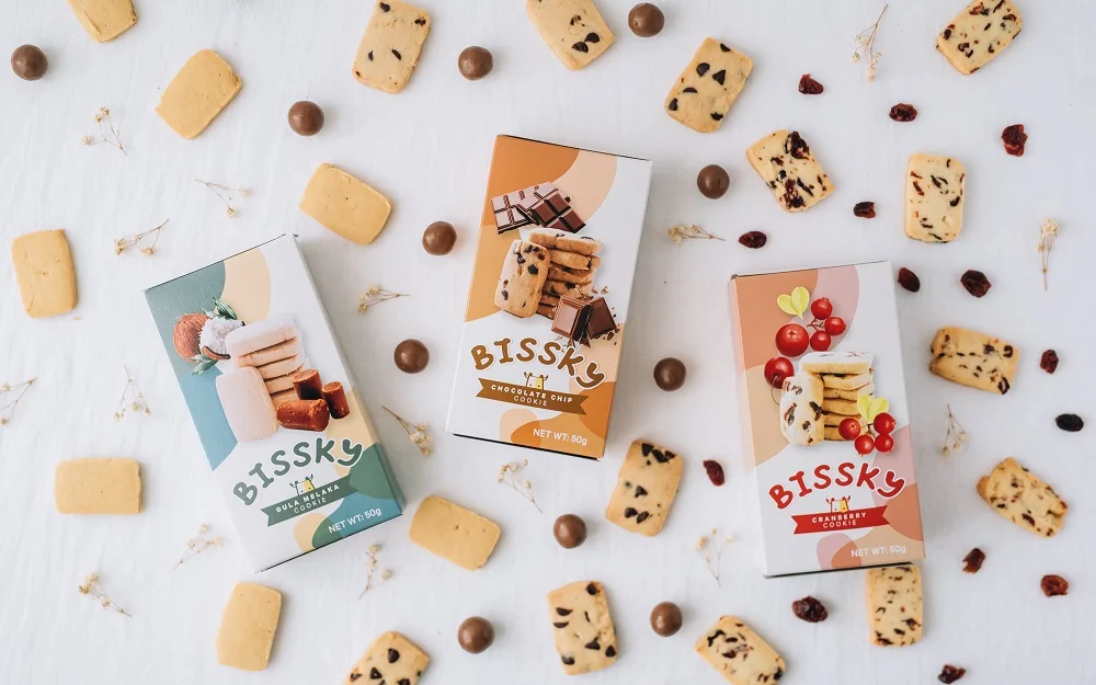 Sweet Taste Cranberry Ordinary Type  Fruity Flavor 50g  Shelf Life 7 Months Packaged Box  Bissky Cranberry Cookies