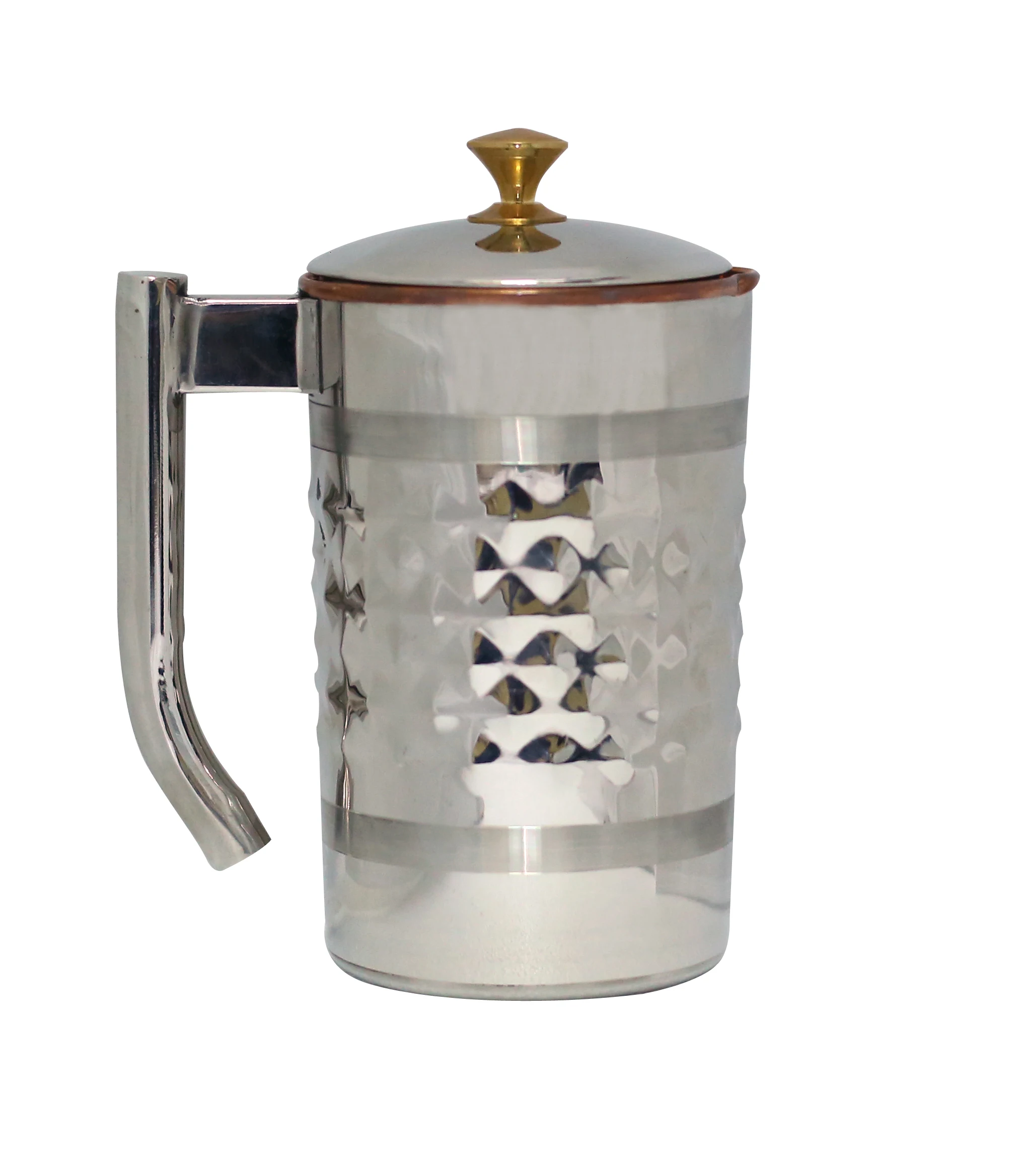 Hammered Exclusive Luxury Copper Water Jug set of 3 Pitcher Daily Use Kitchen Tabletops Home Hotel Gifts Indian Manufacturer