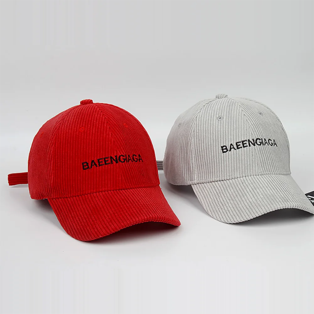 Wholesale Custom Logo Embroidery Corduroy Caps Dad Hat sport caps Hats Adults Unisex Plain Adjustable Baseball Hat