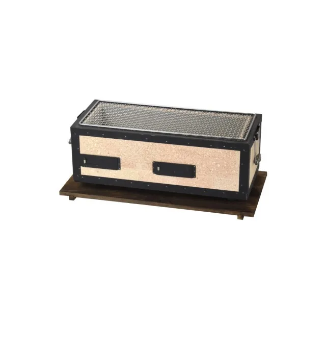 Made in Japan Ceramic Charcoal Grill for Steak, Yakiniku, Yakitori, Skewer Food, Seafood, 21022 Charcoal BBQ Grill M