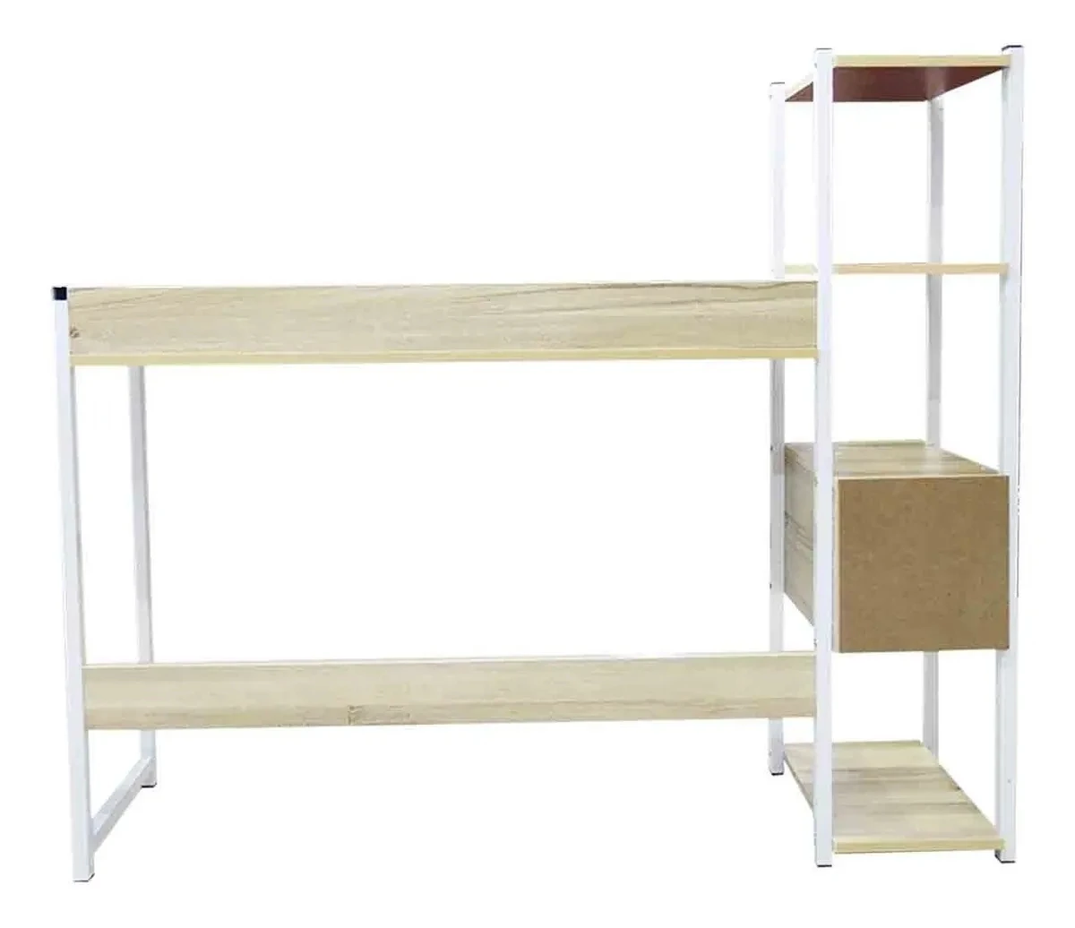 Modern with Bookshelf and Drawers Computer Desk for Home Office