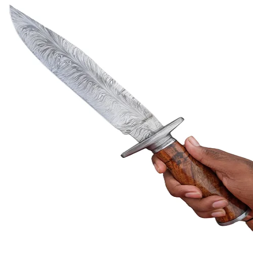 
15 Inches Long Exposed Tang Handmade Carbon Steel Hunting Bowie Knife with High Quality Gift knife Outdoor knife Razor sharp 