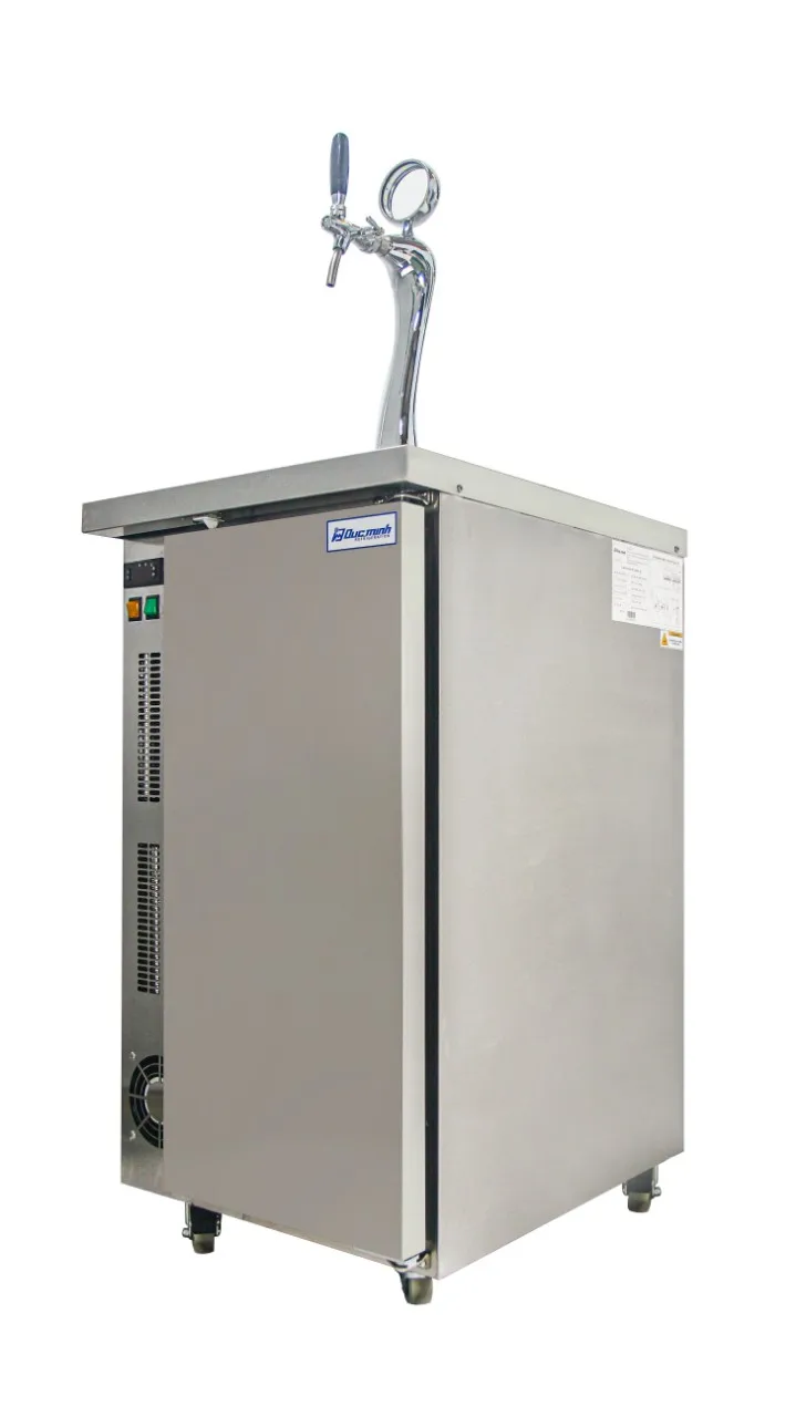 Оптовая продажа вентиляторный охлаждающий кегератор из нержавеющей стали с 2 бочонками для пивного охладителя и диспенсера