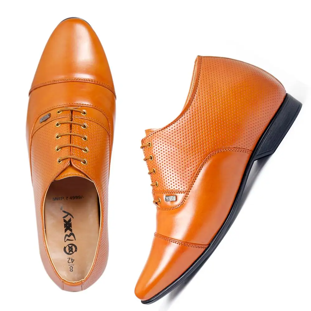 
High quality height increasing delicate hand stitches pu soles men elevator shoes 