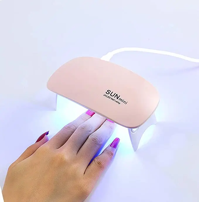 
Dropshipping Mini USB Nail Lamp, 6W Portable UV LED Nail Light Curing Nail Dryer with 45s/60s Timer Setting for Manicure 