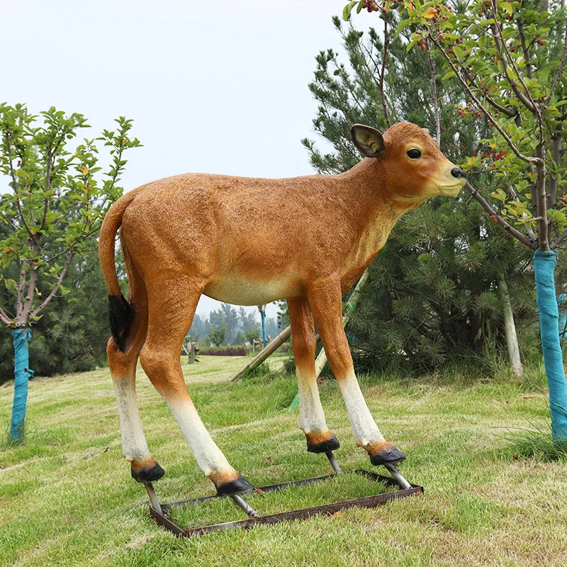 resin crafts from china outdoor custom resin art sculptures Fiberglass cow figurine