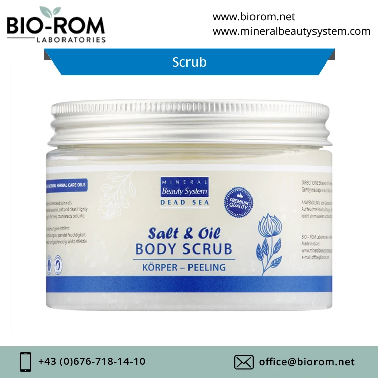 Dermatological Tested Private Label Available Dead Sea Salt Scrub