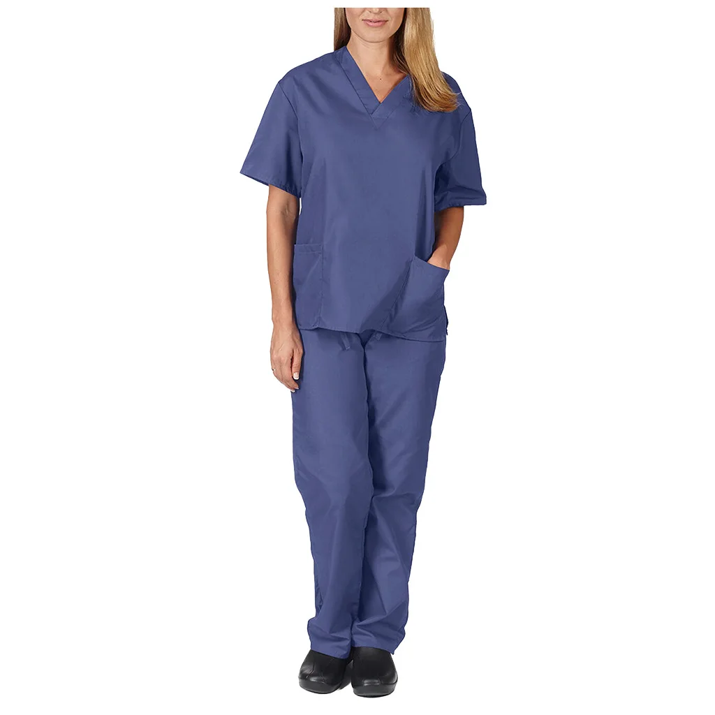 Wholesale High Quality Short Sleeve Clothes Nursing Uniform Health Beauty Work Wear Doctor Medical Clothes Scrubs