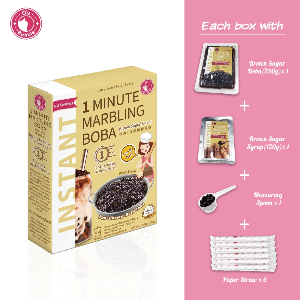 Wholesale Marbling Instant Boba Pearls Tapioca Ball DIY Home Kit