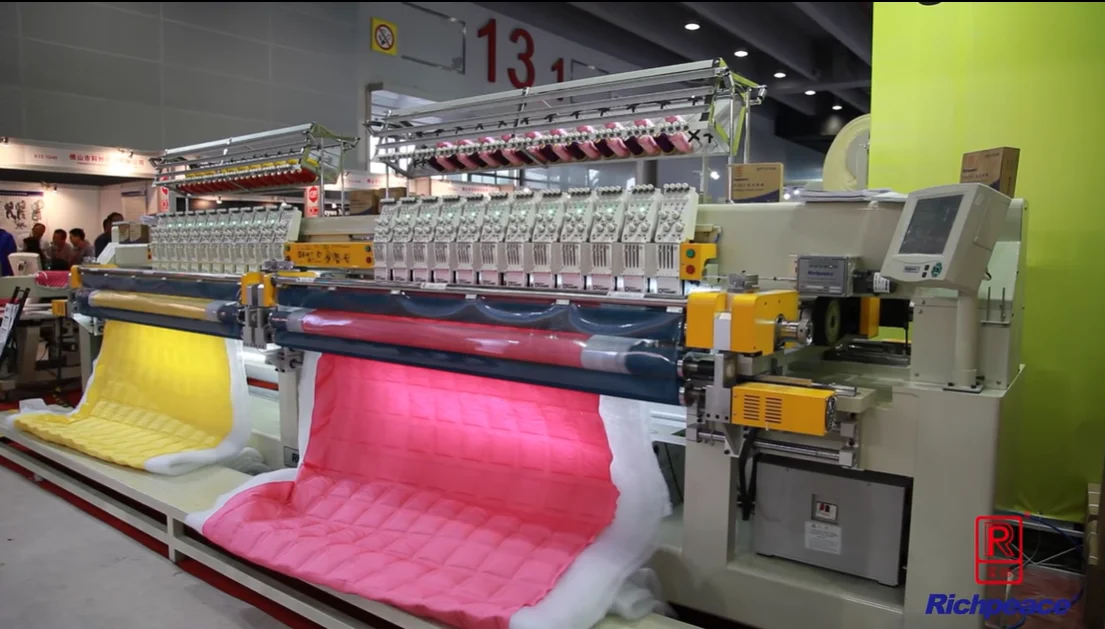 
Richpeace Computerized Multi-color Double Roll Quilting and Embroidery Machine 